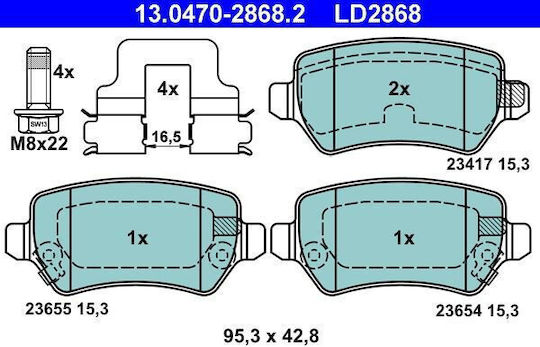 Brake Pads Opel Astra G Cabriolet F67 Ate 13047028682