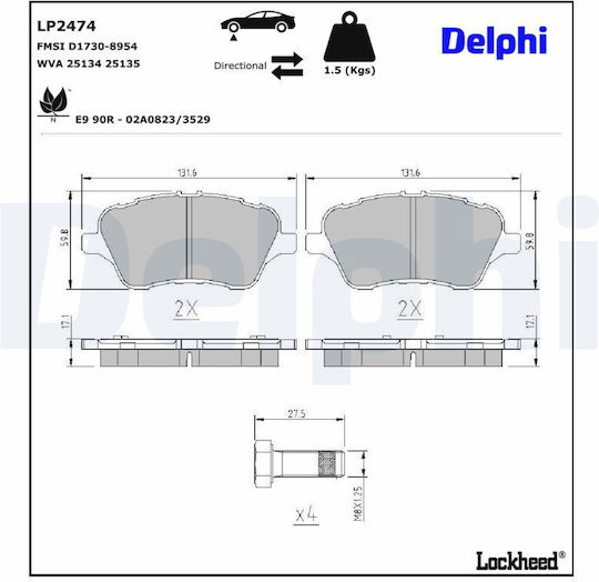 Delphi Σετ Τακάκια