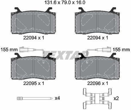 Textar Disc Brake Pad Set