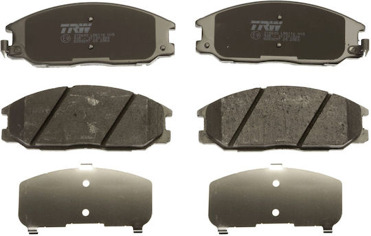 Front Brake Pad Set Trw Daewoo Hyundai Nissan Ssangyong 58mm Height 149mm Width 17.4mm Thickness
