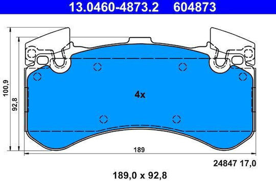 Placute de frana Audi A6 4g2 C7 4gc Ate 13046048732