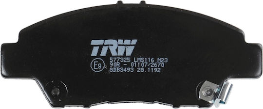 Set Plăcuțe de Frână Față Trw Auto Honda City Jazz Iii 1.2-1.4alk 07.08 Înălțime 56.4mm Lățime 136.5mm Grosime 16.0mm