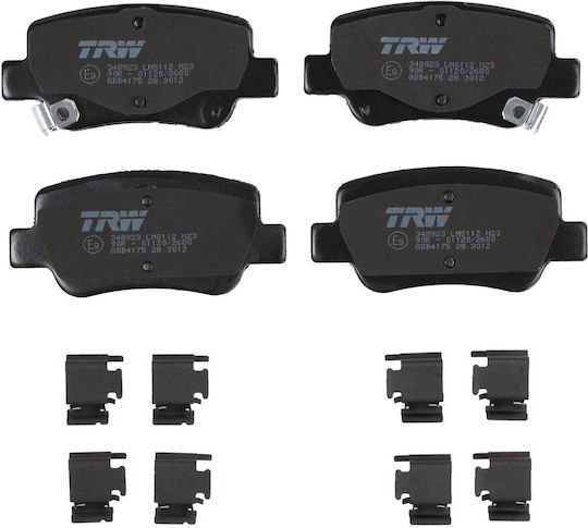 Trw Rear Brake Pad Set Toyota Avensis 1.6-2.2d 11.08-10.18 Height 49.9mm Width 109.0mm Thickness 16.5mm