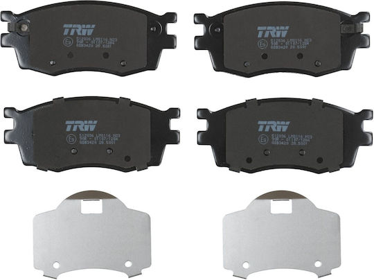 Front Brake Pads Set Trw Automotive Hyundai Accent Iii I20 I Kia Rio Ii 1.2-1.6 Height 56.0 Mm Width 129.8 Mm Thickness 17.7 Mm