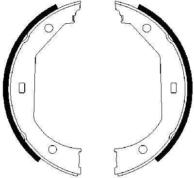 Brake Shoe Set Hand Brake Bosch