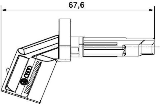 Senzor ABS Partea din Față Partea din Spate Stânga Dreapta Bosch Audi A4 A5 A6 A7 A8 Q5 R8 Bentley Continental Principiu Hall Effect