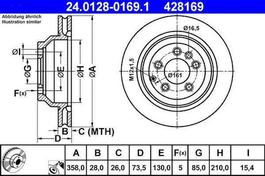 Brake Disc Audi Q7 4l Ate 24012801691