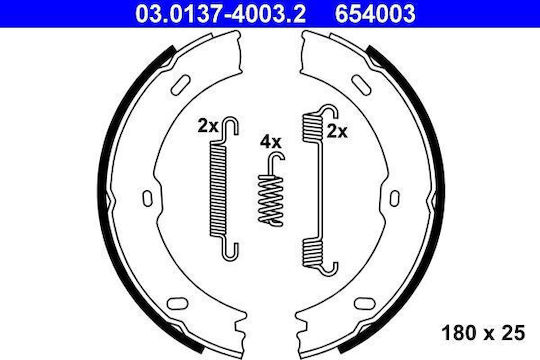 Brake Shoe Set Mercedes-benz Sprinter 3 5-t Bus 906 Ate 03013740032