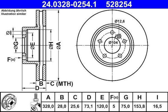 Bmw X3 F25 Ate 24032802541 Brake Disc