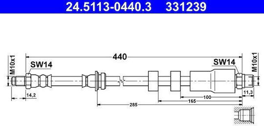 Bmw 3 E90 Ate Brake Hose 24511304403