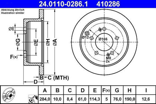 Hyundai Santa Fé I Sm Ate 24011002861 Bremsscheibe