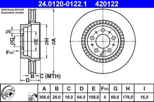 Brake Disc Volvo Xc90 I Ate 24012001221