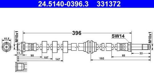 Спирачна маркучка Audi A4 8k2 B8 Ate 24514003963