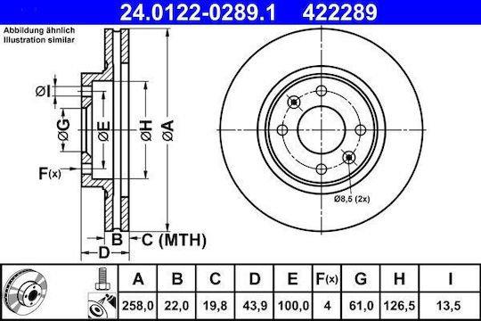 Dacia Logan Ii Brake Disc Ate 24012202891