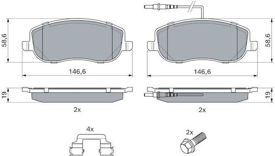 Set Plăcuțe de Frână pe Disc Bosch