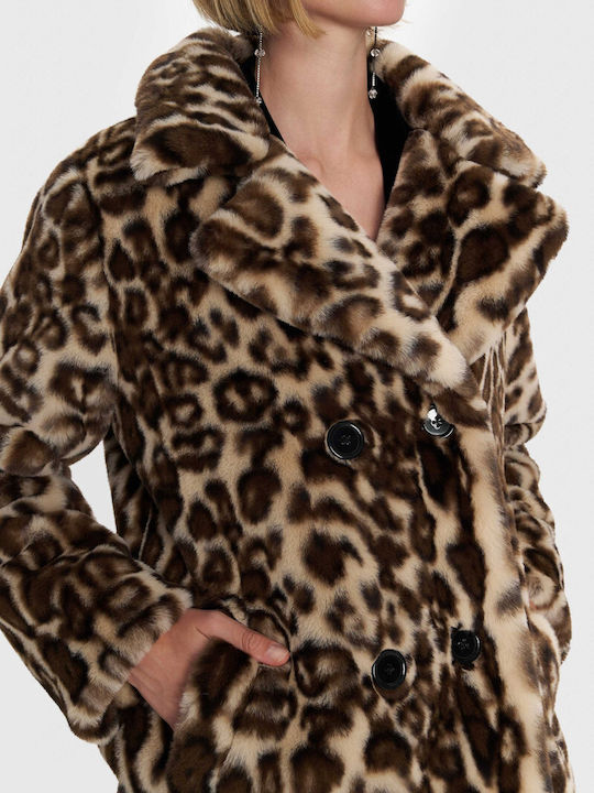 Frauen Pelz Brown, Leopard
