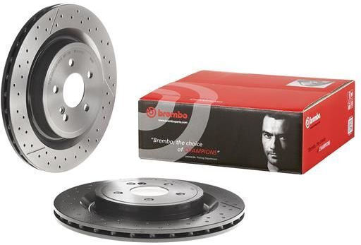 Brembo Brake Disc Rear Right Left Strongly Carbonated Bolts 330mm 5 Holes Mercedes A Cla Gla Slc Slk 2.0 3.0 5.5 01.12