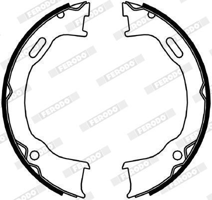 Ferodo Handbrake Shoe Set Jeep Cherokee Wrangler Ii 2.4-4.0 08.96-01.08 Inner Diameter 185mm Width 31mm Rear