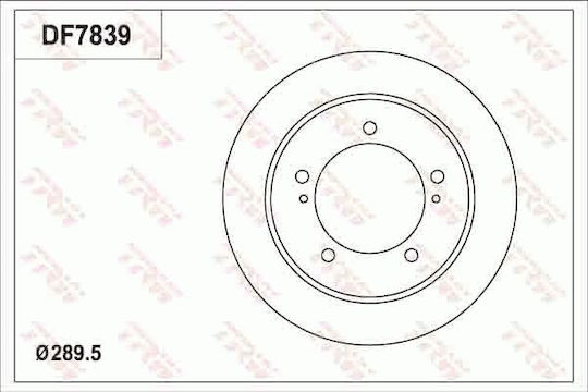 Trw Automotive Brake Disc Front Rear Right/Left Porsche Macan Suzuki Jimny 1.3 1.5 2.9 289mm 5 Holes 10mm Thickness