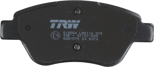 Front Brake Pad Set Trw Automotive for Fiat Siena 1.3/1.6 11.00-12.12 Caliper Bolt Accessories 53.3mm 123.0mm 17.8mm