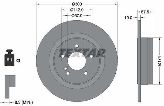 Textar Brake Disc 92163303