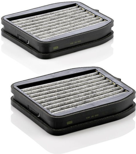 Filtru de Aer pentru Habitaclu Auto Mann-Filter Carbon Activat Citroen C-Zero Mitsubishi I Peugeot iOn 19mm 178mm 179mm