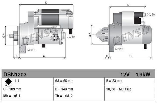 Elektromotor Audi A4 8k2 B8 Denso Dsn1203