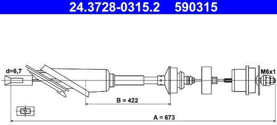 Clutch Cable Citroen Saxo S0 S1 Ate 24372803152