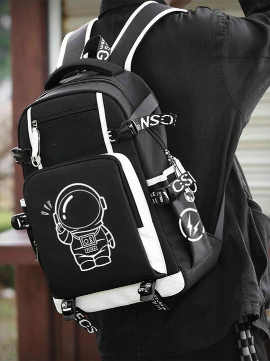 Schulranzen Rucksack Schwarz 35Liter