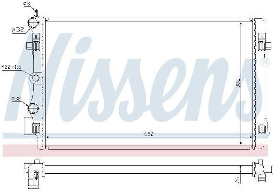 Nissens Car Water Radiator for Volkswagen Polo