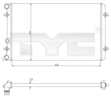 Воден радиатор Audi A3 8l1 Tyc 702-0033