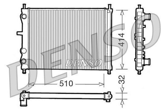 Water Radiator Fiat Brava 182 Denso Drm09020