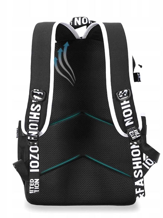 Schulranzen Rucksack Schwarz 35Liter