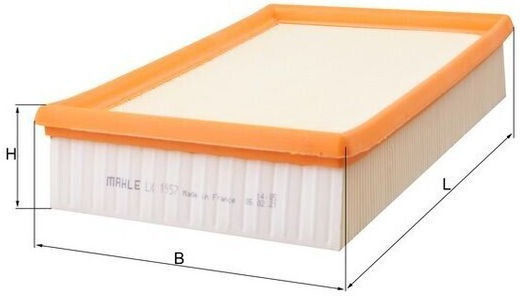 Air Filter Knecht Land Rover Freelander 2 2.2d/3.2 10.06-10.14 Height 57.3mm Width 184.0mm Length 275.0mm