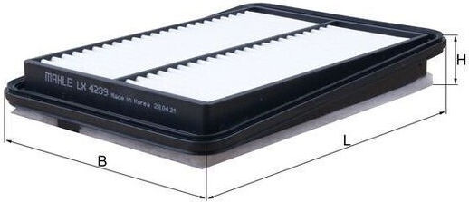 Air Filter Knecht Nissan Qashqai Ii Renault Kadjar 1.3 1.5d 1.6d 06.15 Height 36mm Width 173mm Length 252mm Filter Insert