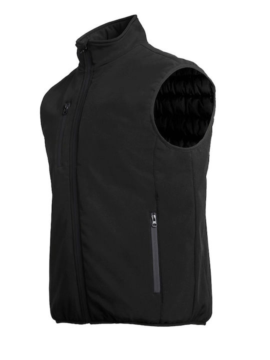 Stenso Waterproof Softshell Men's Safety Vest Black