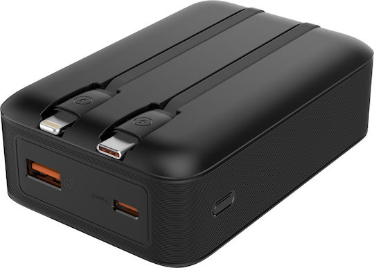 Powertech PT-1504 Power Bank 20000mAh 22.5W με Θύρα USB-A Power Delivery / Quick Charge 4.0 Μαύρο