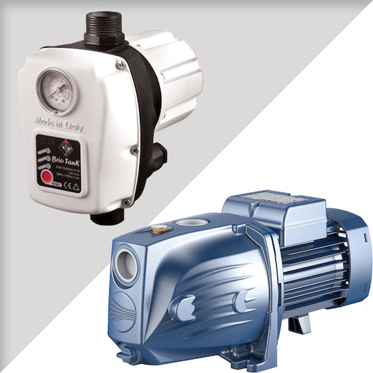 Pedrollo MONTAGE JSWm 2AX + BRIO TANK Single Phase Water Pressure Pump without Container 1.25hp
