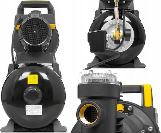 Stanley SXGP900XFBE Einstufig Einphasig Wasserdruckpumpe mit Behälter 20 Liter 900W