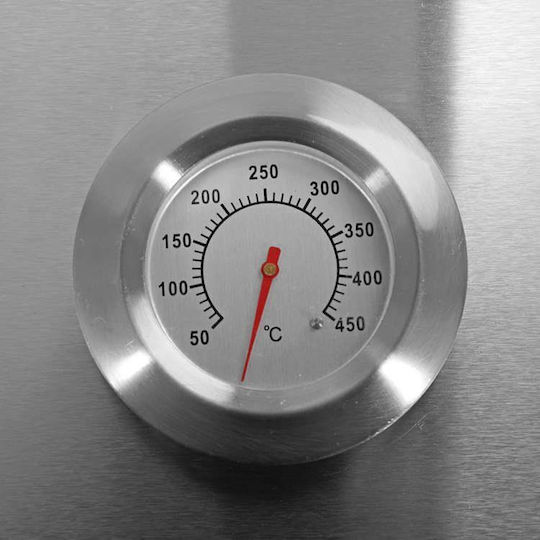 Yato Gasgrill Gusseisen Rost 65cmx46cmcm mit 5 cm 17.5kW und Seitenbrenner