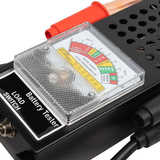 JBM 51235 Αναλογικό Battery Tester με Κροκοδειλάκια