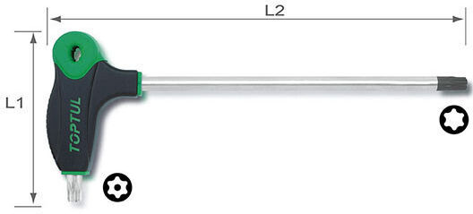 Toptul Κλειδί Torx με Μύτη Μεγέθους T15