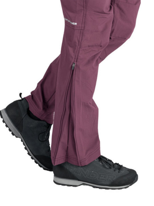 Northfinder Dark Γυναικείο Μακρύ Παντελόνι Πεζοπορίας Dark Grape
