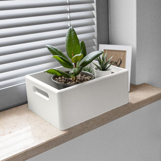 Creative Decorative Crate Garden Wooden 30cmx20cmx13cm JAN-CD-SN130-WHITE