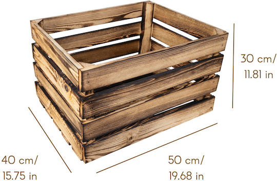 Creative Decorațiune Ladă de Grădină Lemn 50bucx40bucx30buc JAN-CD-SKRZYNKA-OPALANA-50x40x30
