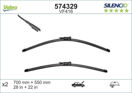 Valeo Car Wiper Blade Replacement for Opel Zafira Citroen C5