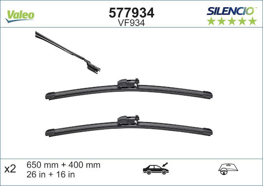 Valeo Silencio Set Frontal Lamele Ștergătoare Auto 650mm/400mm