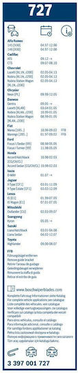 Bosch 727 Front Set Car Wiper Blades 550mm/475mm