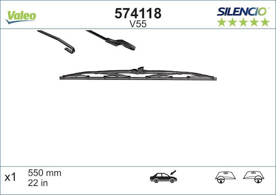 Silencio Ștergător Parbriz L 550 Mm Tip Lamă Clasică