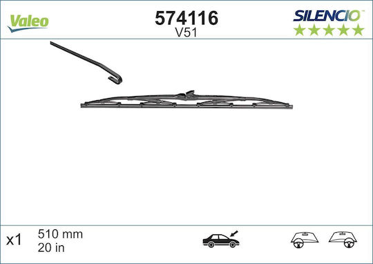 Lamela Ștergător Silencio 510 Mm Partea Șoferului